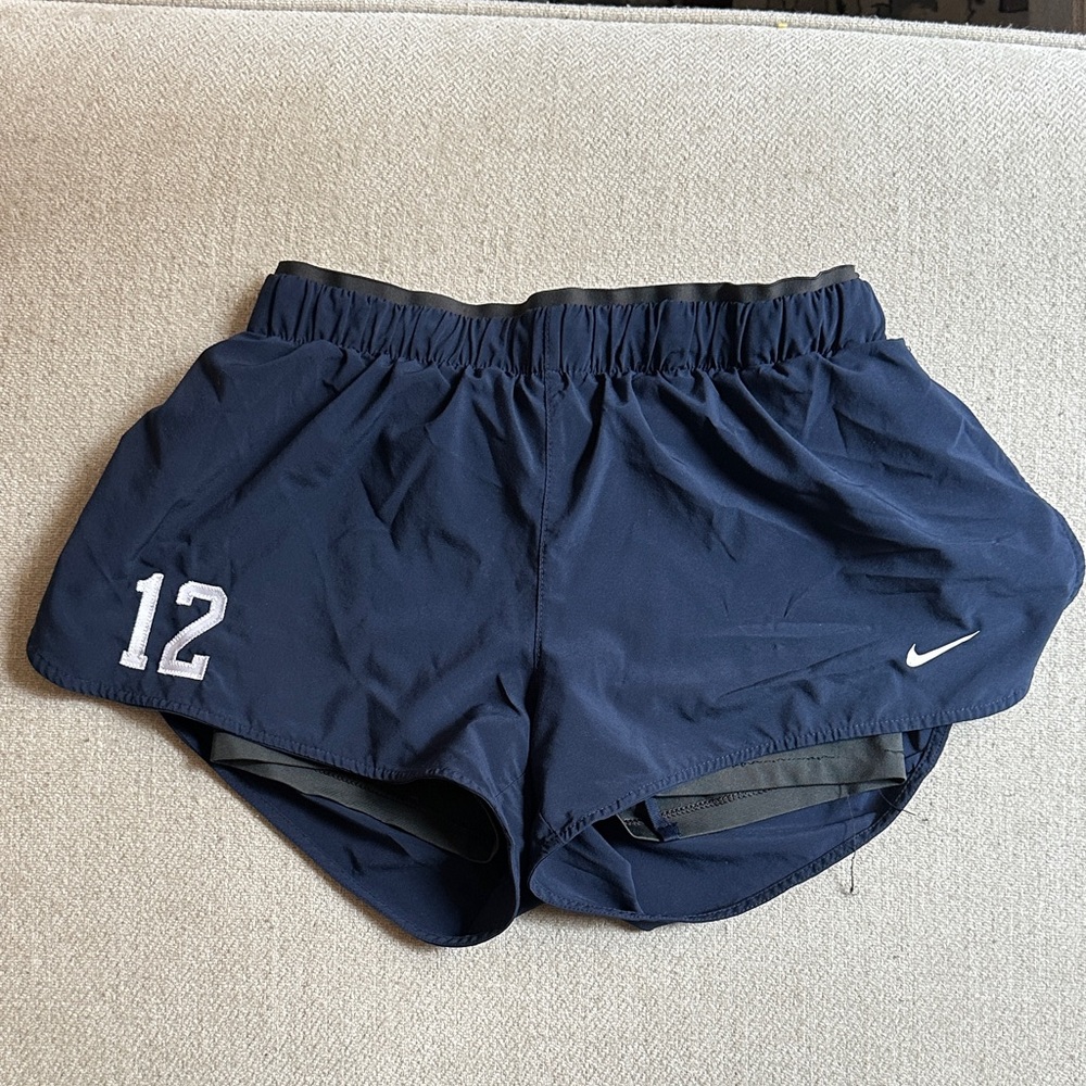 Nike Women's Dark Blue Dri-Fit Athletic Shorts